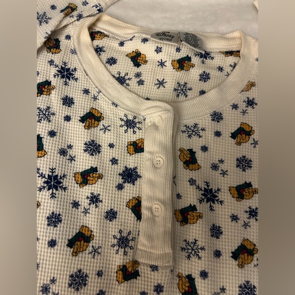 vintage Disney Winnie the Pooh and friends thermal henley 2pc set. Size S-M - Picture 3 of 13